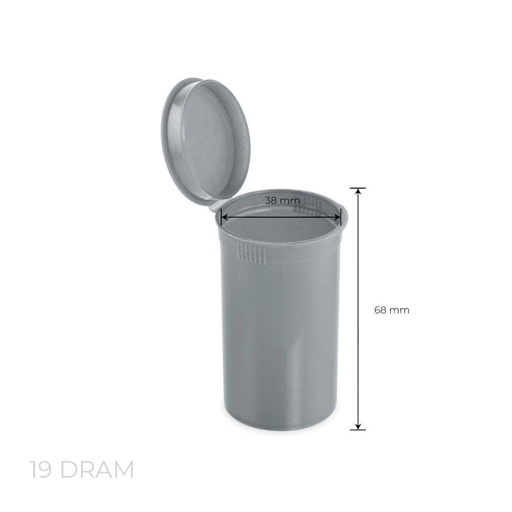 Loud Lock Pop Top Plastic Smell Proof Airtight Portable Packaging Storage Containers 19 Dram - 225ct - Discreet Smoker
