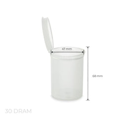 Loud Lock Pop Top Plastic Storage Vial Smell Proof Containers 30 Dram - 160ct - Discreet Smoker