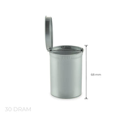 Loud Lock Pop Top Plastic Storage Vial Smell Proof Containers 30 Dram - 160ct - Discreet Smoker