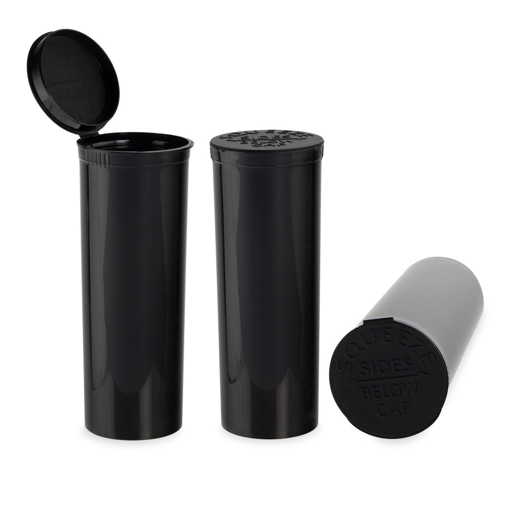 Loud Lock Plastic Pop Top - 60 Dram - 75pc - Child Resistant - Discreet Smoker