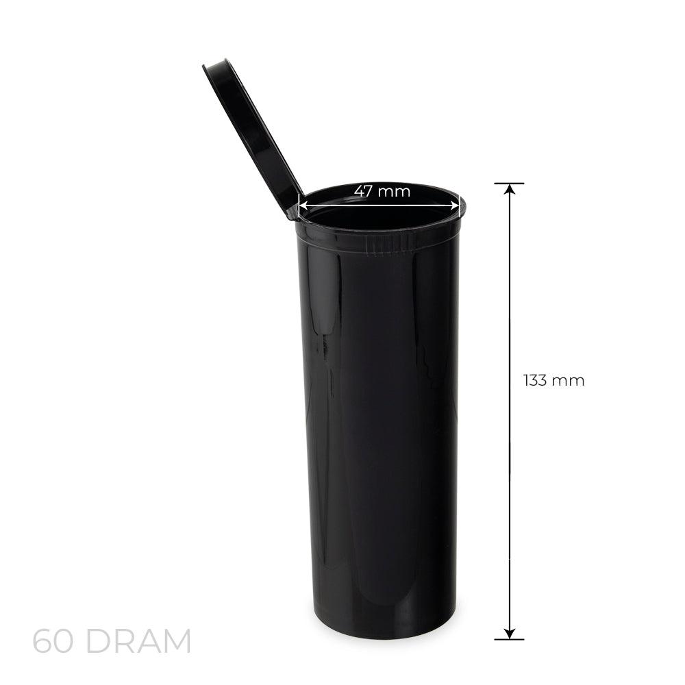 Loud Lock Pop Top Plastic Storage Vial 60 Dram - 75ct - Discreet Smoker