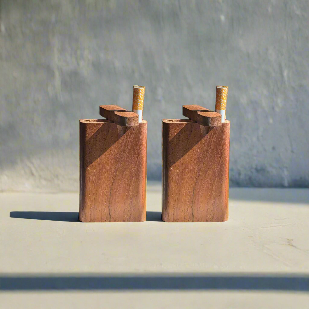 2 Pack - Wood Dugout w/One Hitter & Cleaning Tool