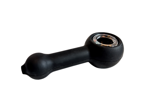 Black Silicone Pipe with Cleaning Tool - Discreet Smoker