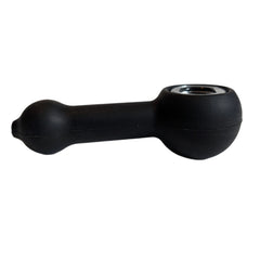 Black Silicone Pipe with Cleaning Tool - Discreet Smoker