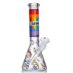 Uniqsmokes 10inch Glass Rainbow Pride Bong