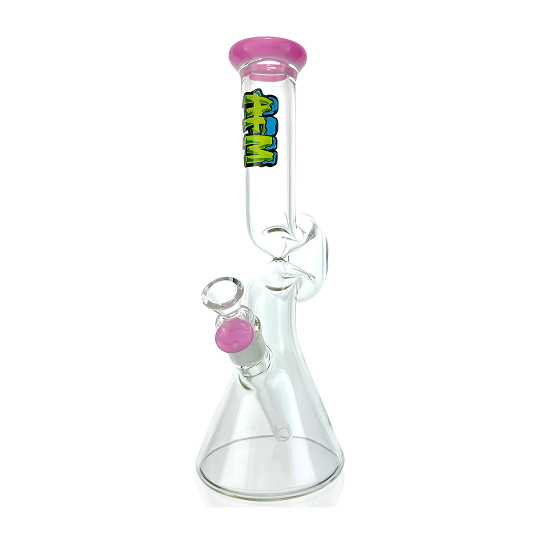AFM Glass 12" Beaker Wave Water Pipe - Discreet Smoker
