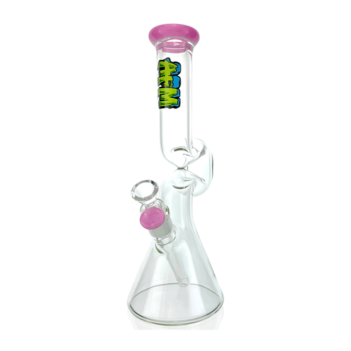 AFM Glass 12" Beaker Wave Water Pipe, Pink