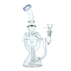 Rock Glass Cyclone Flow 10” Recycler Bong - Discreet Smoker