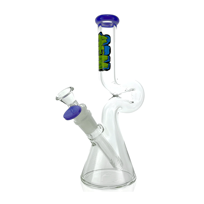 AFM Glass 9" Mini Hunchback Glass Water Pipe, Purple