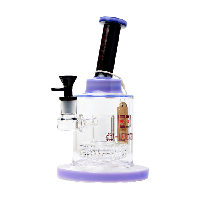 Cheech Glass 8.5" Big Tires Water Pipe, Purple