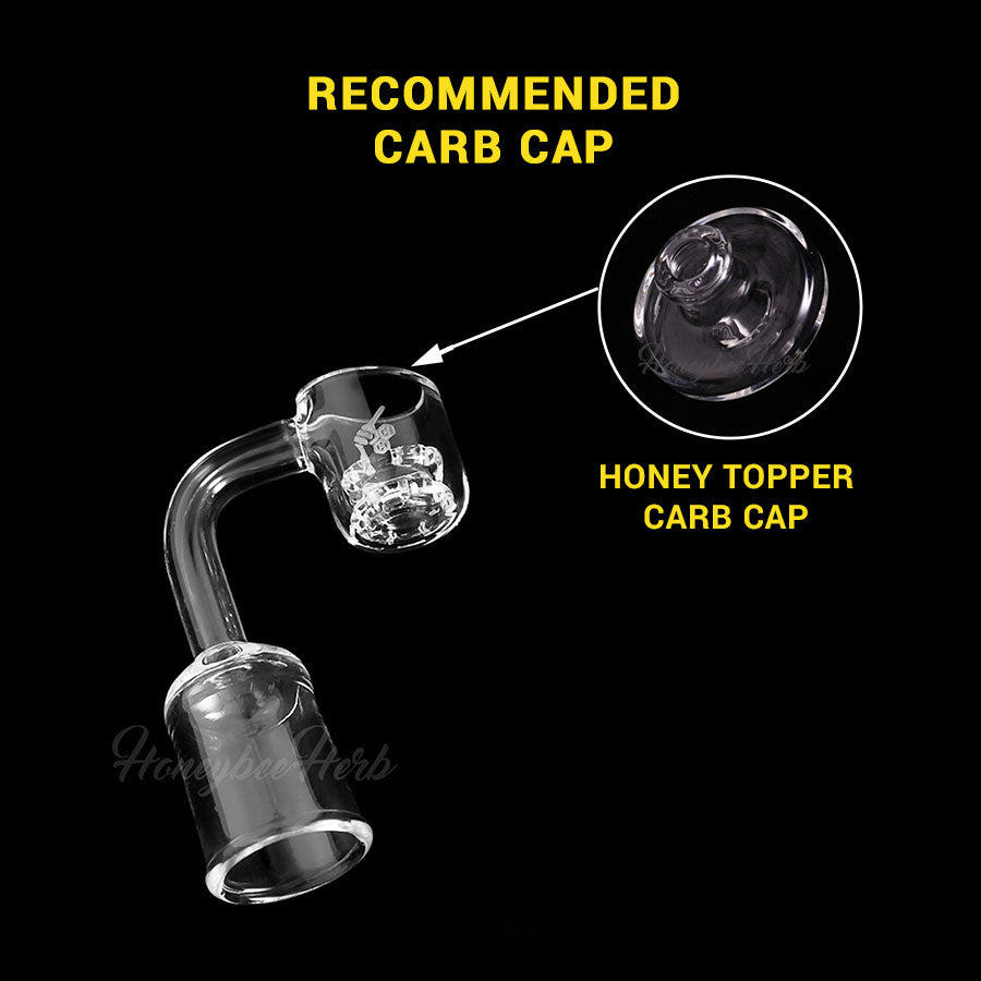 HONEYCOMB KNOT QUARTZ BANGER - 90° DEGREE | YL - Discreet Smoker