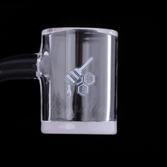 HONEY & MILK BEVEL QUARTZ BANGER - 90° DEGREE | YL - Discreet Smoker