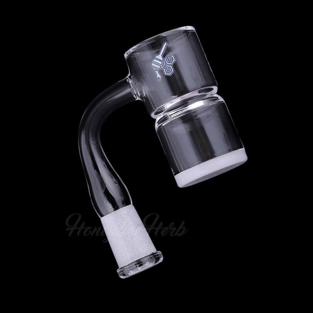 HONEY & MILK BEVEL SPLASH BUCKET QUARTZ BANGER - 90° DEGREE | YL - Discreet Smoker