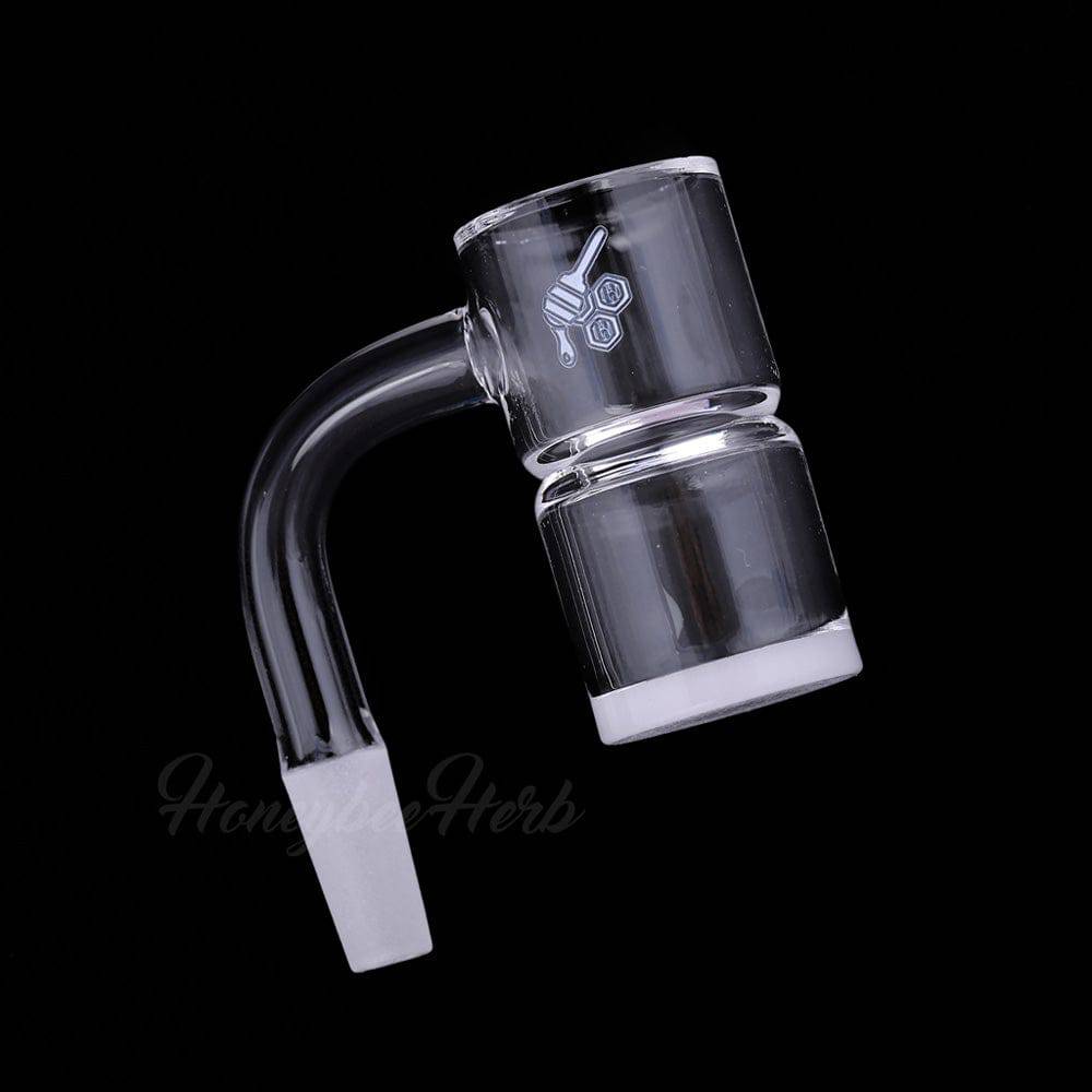 HONEY & MILK BEVEL SPLASH BUCKET QUARTZ BANGER - 90° DEGREE | YL - Discreet Smoker