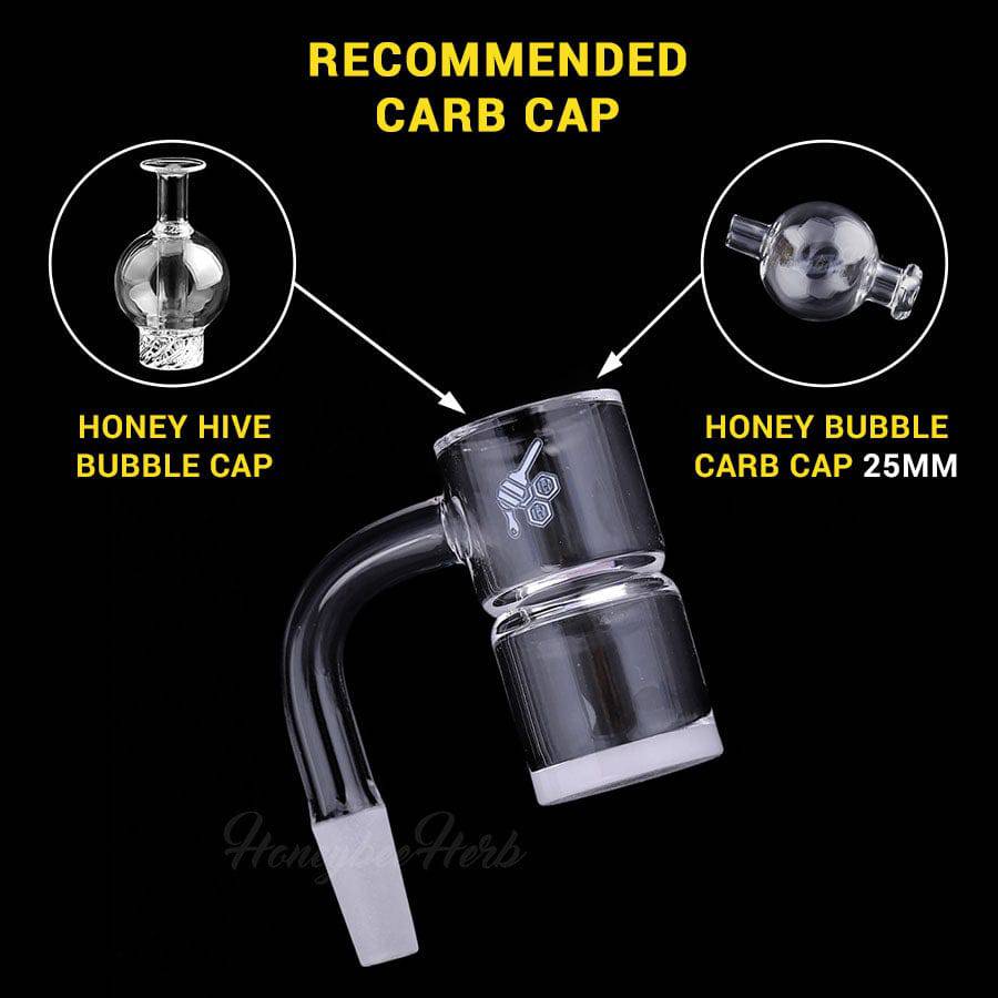 HONEY & MILK BEVEL SPLASH BUCKET QUARTZ BANGER - 90° DEGREE | YL - Discreet Smoker