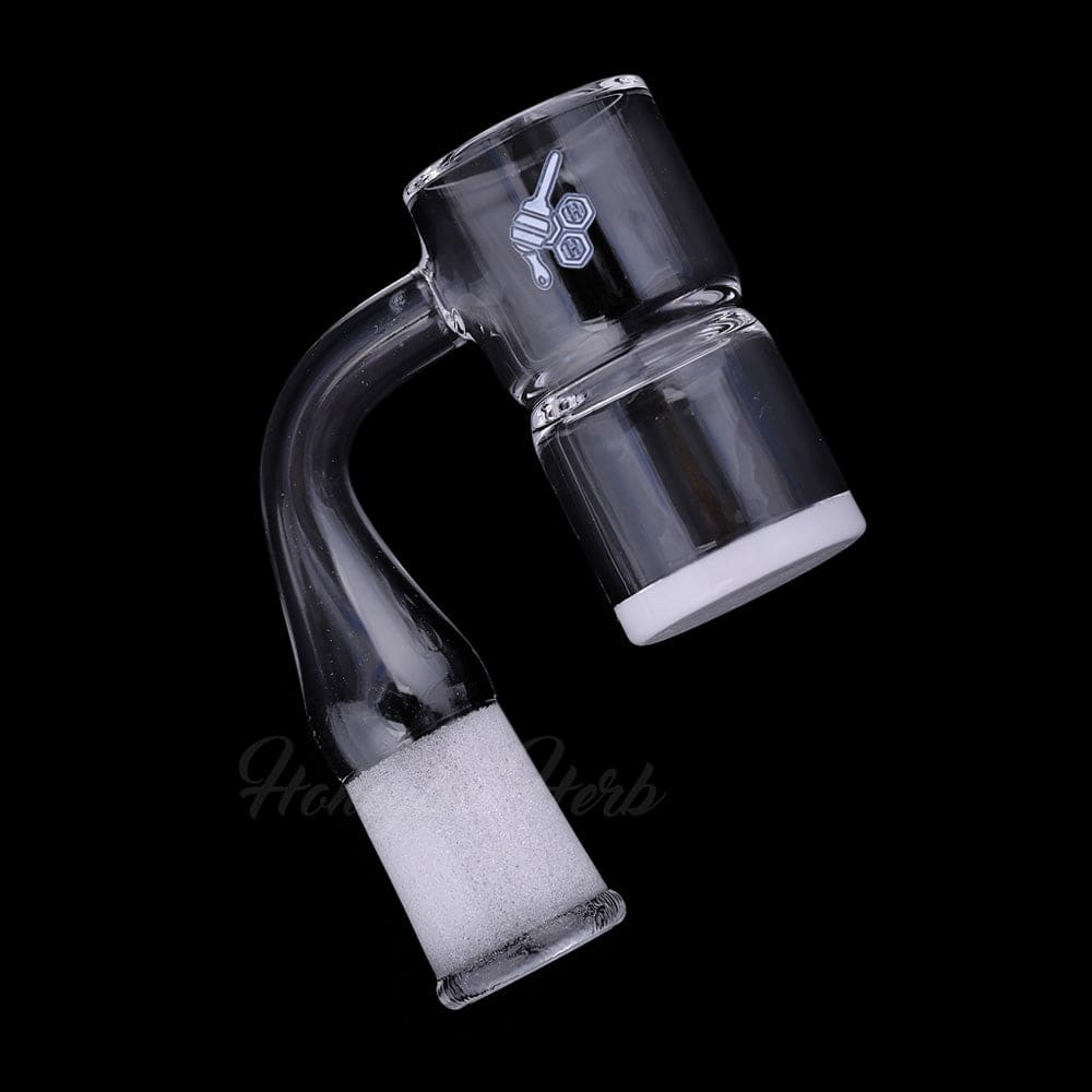 HONEY & MILK BEVEL SPLASH BUCKET QUARTZ BANGER - 90° DEGREE | YL - Discreet Smoker