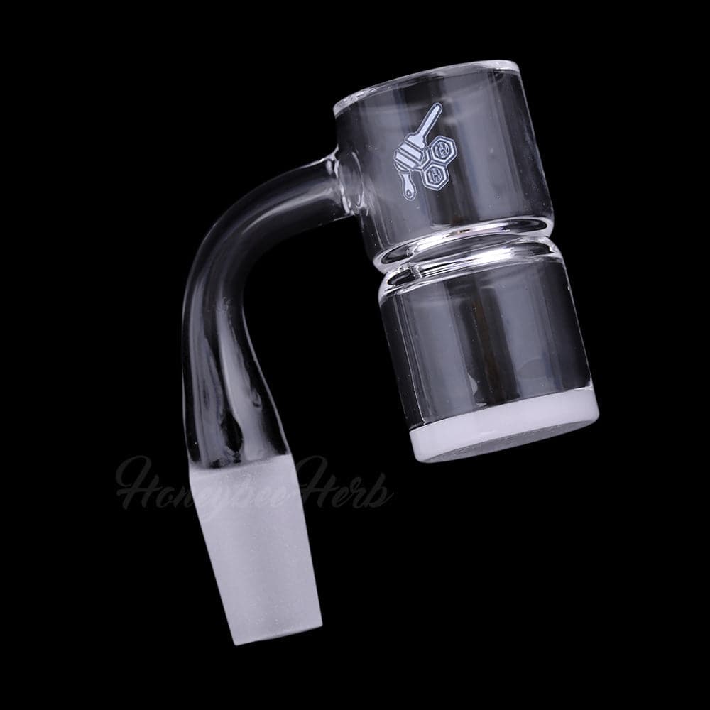 HONEY & MILK BEVEL SPLASH BUCKET QUARTZ BANGER - 90° DEGREE | YL - Discreet Smoker