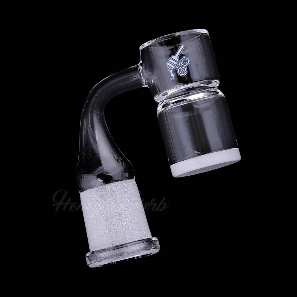 HONEY & MILK BEVEL SPLASH BUCKET QUARTZ BANGER - 90° DEGREE | YL - Discreet Smoker