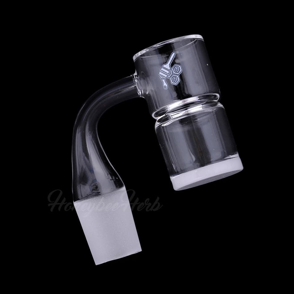 HONEY & MILK BEVEL SPLASH BUCKET QUARTZ BANGER - 90° DEGREE | YL - Discreet Smoker