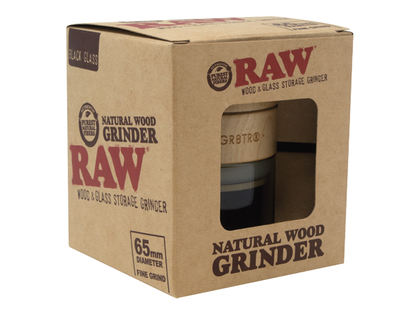 RAW Natural Wood Grinder - 65mm - Discreet Smoker