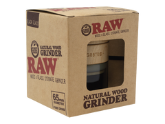 RAW Natural Wood Grinder - 65mm - Discreet Smoker