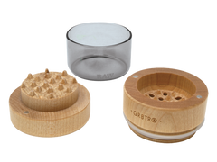 RAW Natural Wood Grinder - 65mm - Discreet Smoker