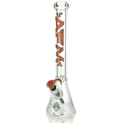 18" AFM Munching Clear Glass 9mm Beaker Bong Bundle - Discreet Smoker