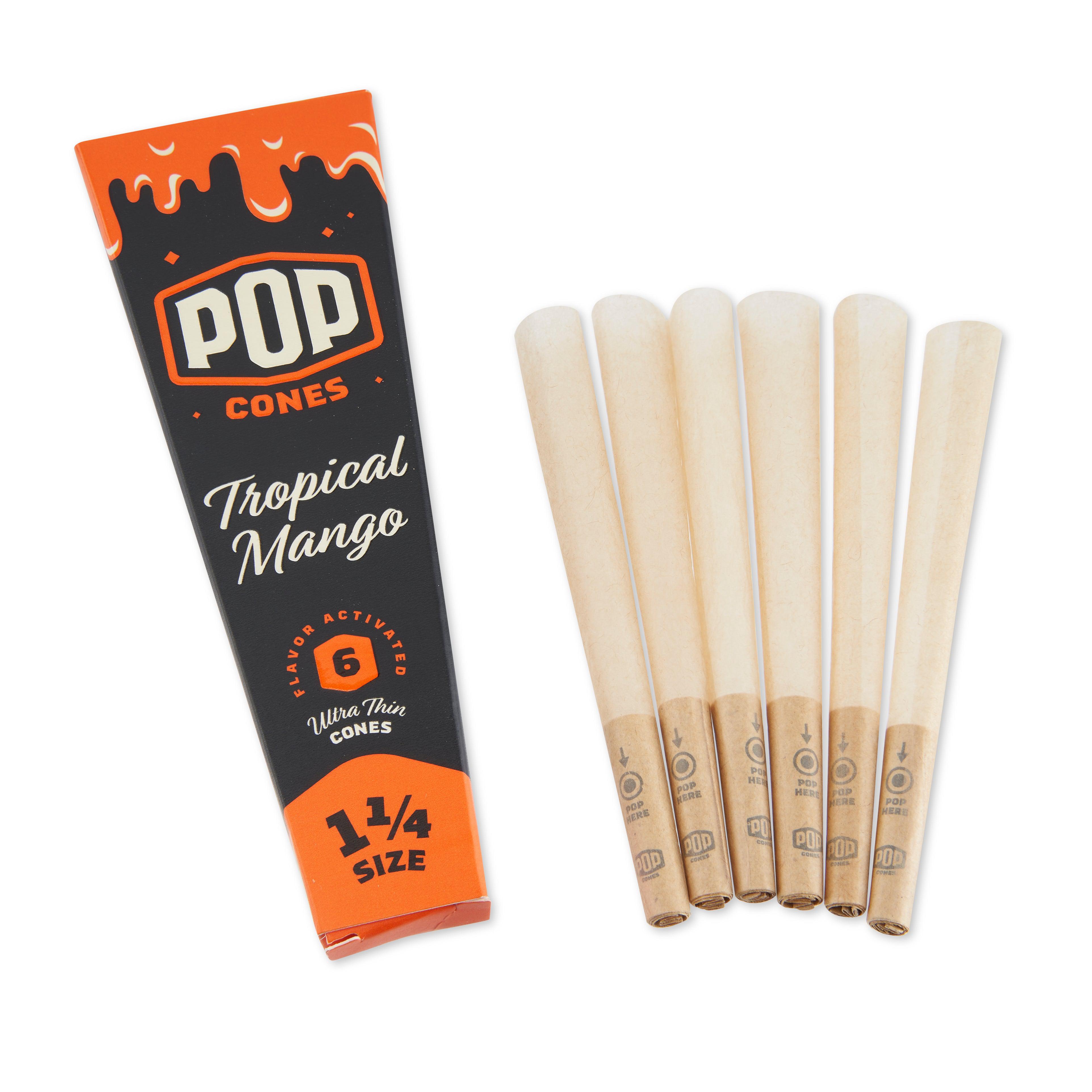 Pop Cones 1 ¼ Size 6pk Pre-Rolled Cones with Flavor Tip - Mixed Bundle 4PK - Discreet Smoker