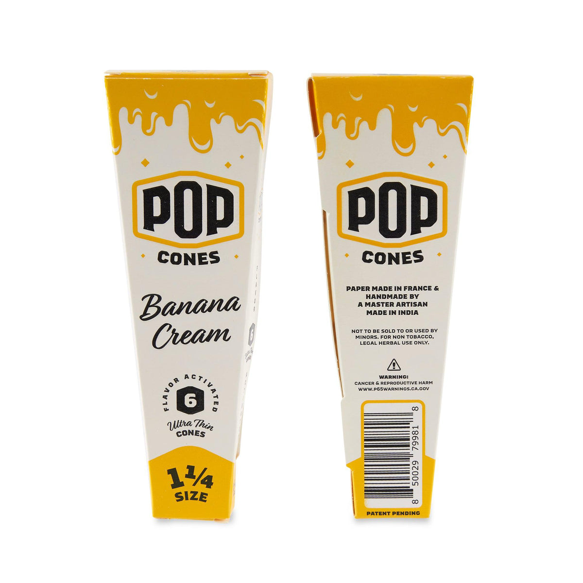 Pop Cones 1 ¼ Size Ultra Thin 6pk Cones - 24ct Display - Discreet Smoker