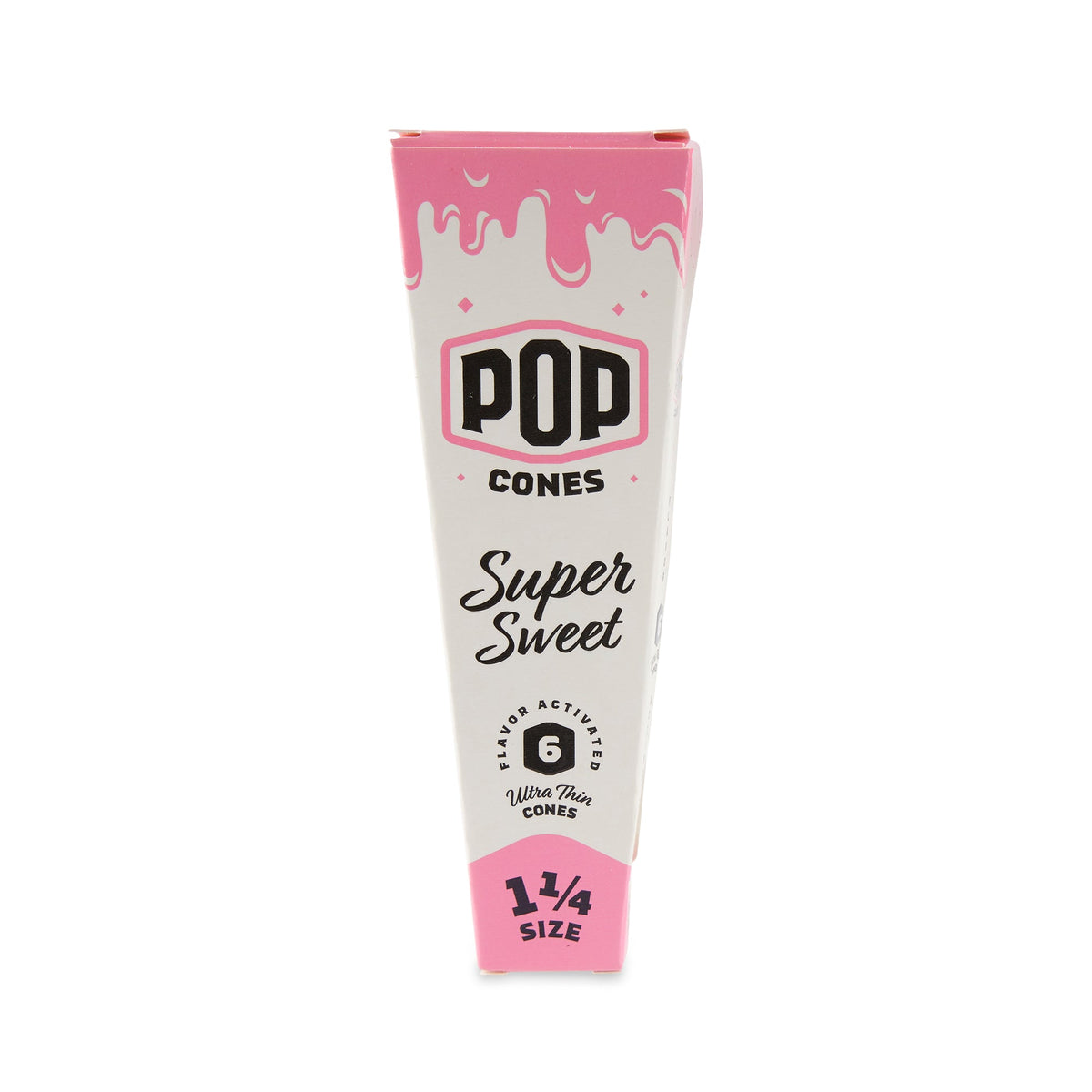 Pop Cones 1 ¼ Size Ultra Thin 6pk Cones - 24ct Display - Discreet Smoker
