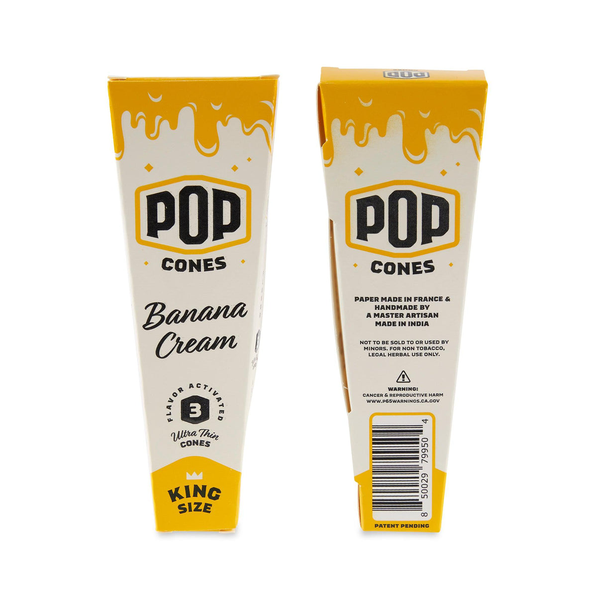 Pop Cones King Size Ultra Thin 3pk Cones - 24ct Display - Discreet Smoker