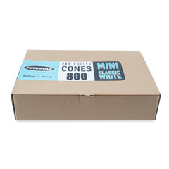 Futurola Paper Cones - Mini - 800pc - Non-Branded Tip - White - Discreet Smoker