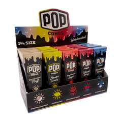 Pop Cones Unbleached Assorted Flavor Cones – 25ct Display
