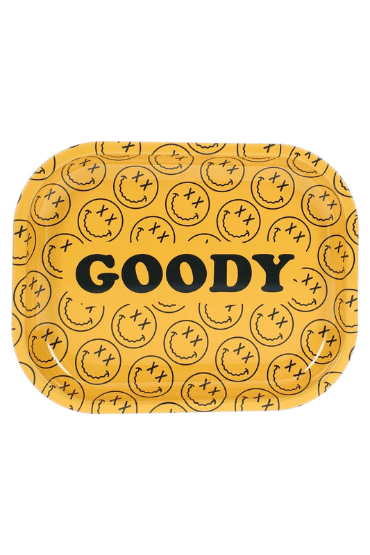 Goody Glass Small Metal Rolling Tray – 7″ × 5.5″ - Discreet Smoker
