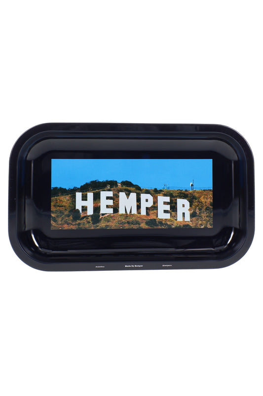 Hemper Medium Metal Rolling Tray – 10.75″ × 6.25″ - Discreet Smoker