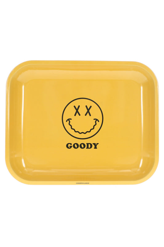Goody Glass Large Metal Rolling Tray – 13.25″ × 10.75″ - Discreet Smoker