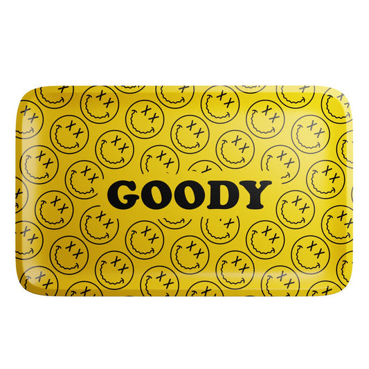 Goody Glass Medium Metal Rolling Tray – 10¾″ × 6¼″ - Discreet Smoker