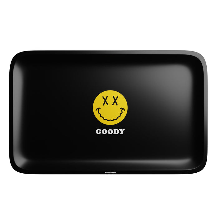 Goody Glass Medium Metal Rolling Tray – 10¾″ × 6¼″ - Discreet Smoker