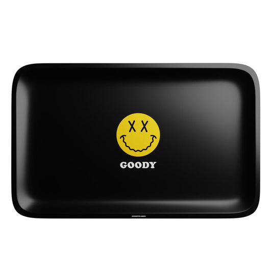 Goody Glass Medium Metal Rolling Tray – 10¾″ × 6¼″ - Discreet Smoker