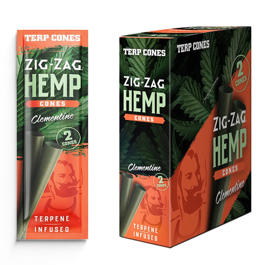 Zig Zag Terpene Infused Pre-Rolled Cones | 2pk | 15pc Display - Discreet Smoker