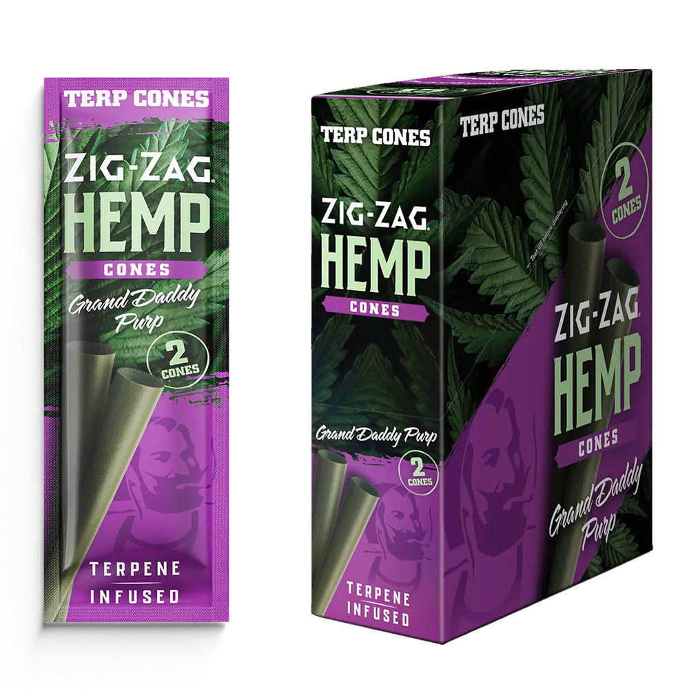 Zig Zag Terpene Infused Pre-Rolled Cones | 2pk | 15pc Display - Discreet Smoker