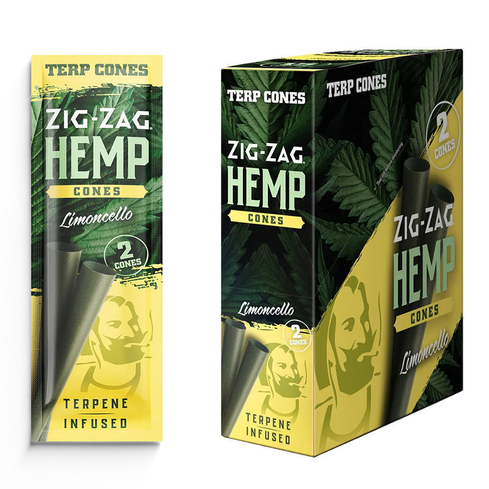 Zig Zag Terpene Infused Pre-Rolled Cones | 2pk | 15pc Display - Discreet Smoker