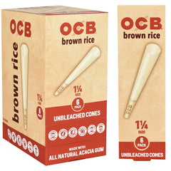 OCB Brown Rice Unbleached Cones | 24pc Display