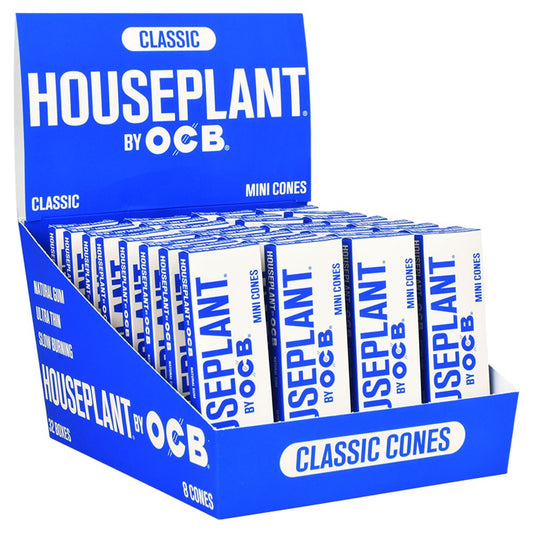 32CT DISPLAY - Houseplant by OCB Cones - Classic / 8pc / Mini - Discreet Smoker