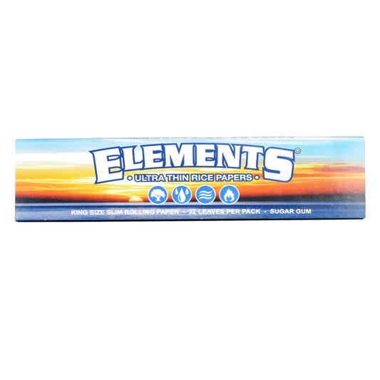Elements Rice Rolling Papers - Kingsize Slim - Discreet Smoker