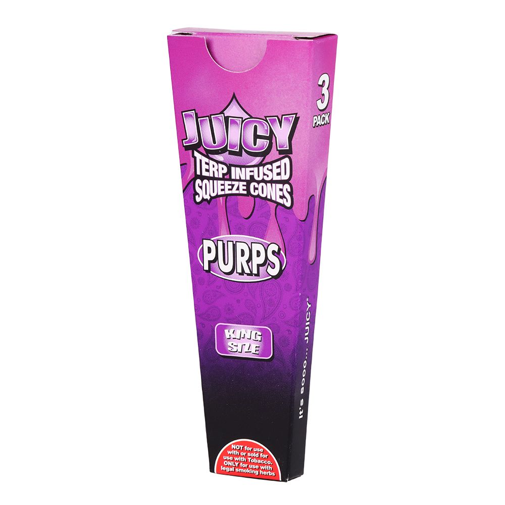 Juicy Terp Infused Squeeze Cones | Purps | 30pk Display - Discreet Smoker