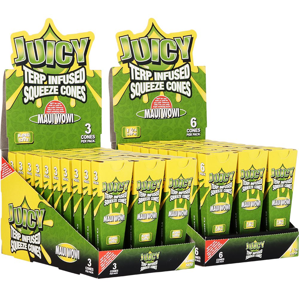 Juicy Terp Infused Squeeze Cones | Maui Wowi | 30pk Display - Discreet Smoker