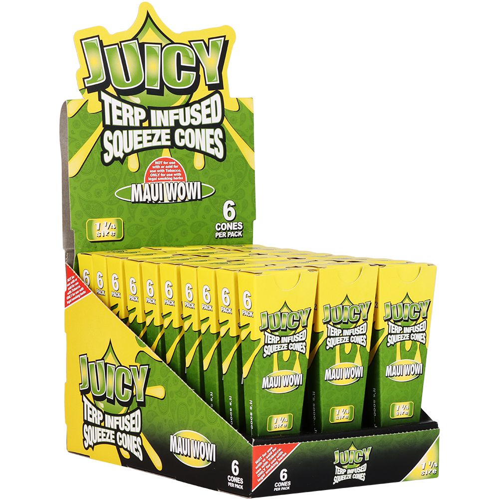 Juicy Terp Infused Squeeze Cones | Maui Wowi | 30pk Display - Discreet Smoker