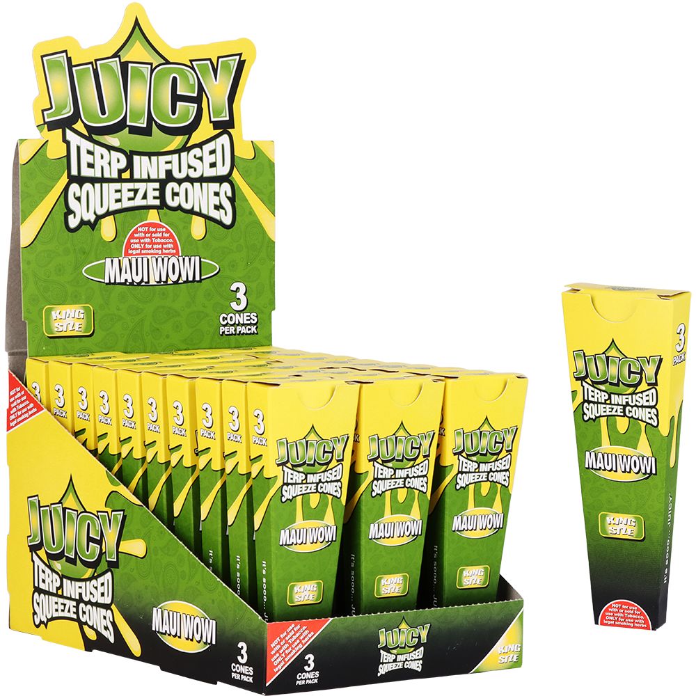 Juicy Terp Infused Squeeze Cones | Maui Wowi | 30pk Display - Discreet Smoker