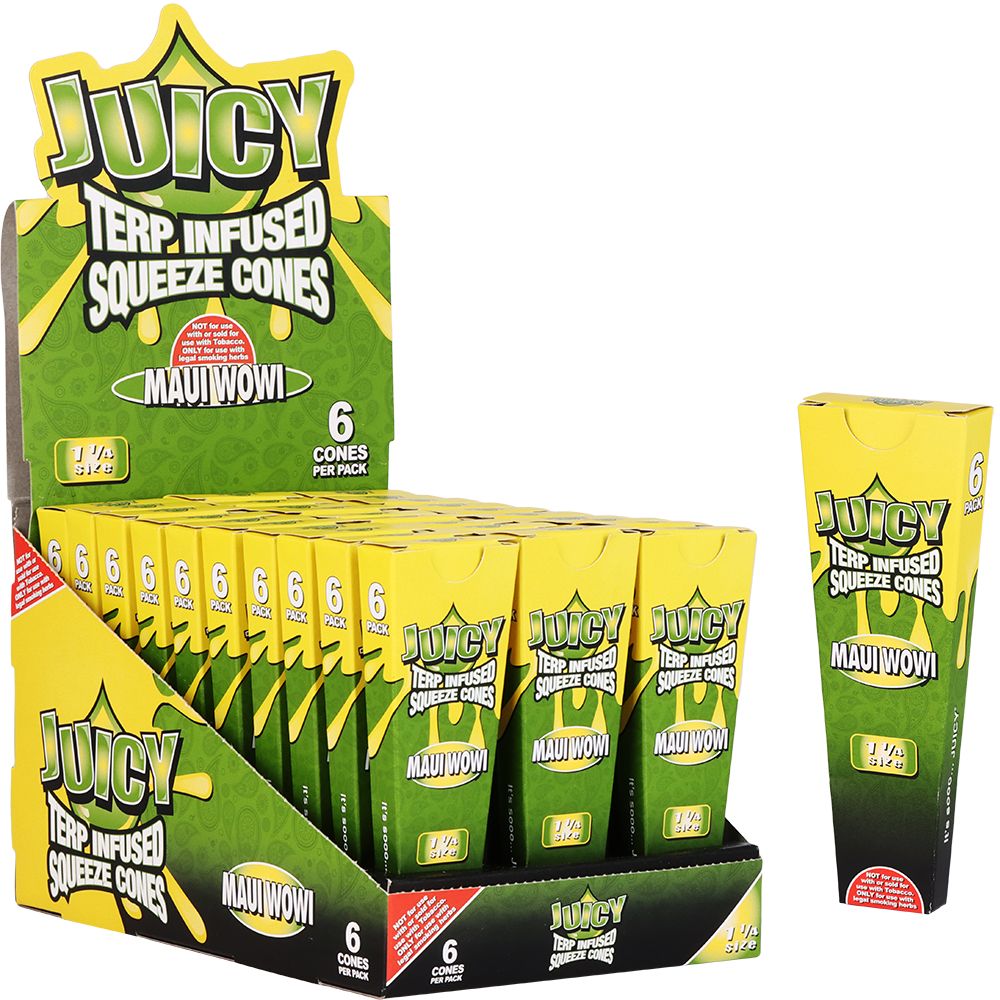 Juicy Terp Infused Squeeze Cones | Maui Wowi | 30pk Display - Discreet Smoker